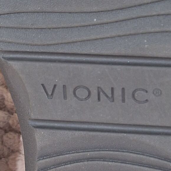 Vionic Abigail Metallic Leather Comfort Sneakers Size 7.5 Zipper needs insole - Picture 4 of 9